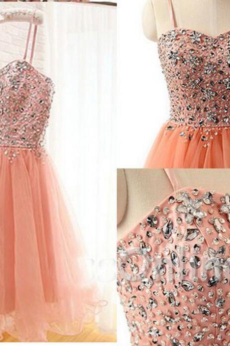 Sweetheart Beading Dress ,Short Homecoming Dress ,Tulle Party Dress, For Women