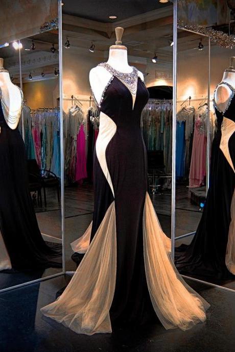 Backless Charming Prom Dresses,the Elegant Appliques Floor-length Evening Dresses, Prom Dresses, Real Made Prom Dresses