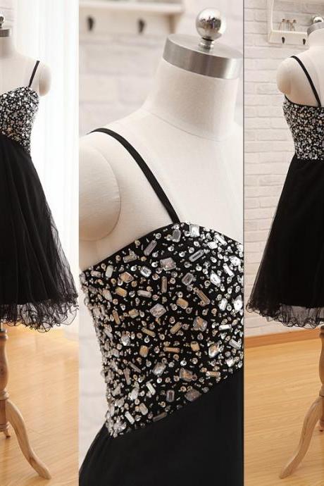 Short Fashionable Prom Dresses 2015 Sexy Cocktail Dresses Sweetheart Spaghetti Homecoming Dresses Crystals Party Dresses