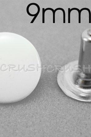  50pcs 23/64' (9mm) White Color Rivets Round Single Cap Jean Buttons RV259