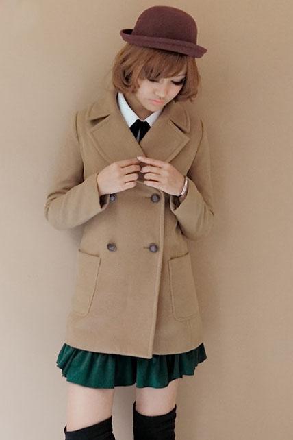 Cute Brown Woolen Coat 9IOSDXR6MCTMPAL5O6SEL W6WVHWNVI2K