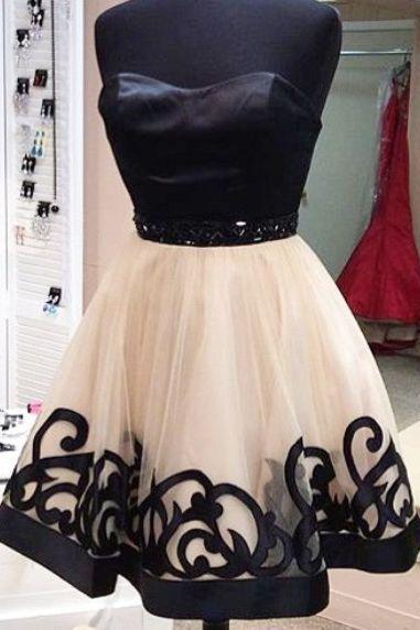 Black Homecoming Dresses Lace Homecoming Dress Cute Homecoming Dresses Satin Homecoming Gowns Satin Prom Gown Champagne Party Gown