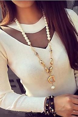 Women‘s Gauze Spliced Casual Round Collar Pullover Sweater for 2015 autumn winter