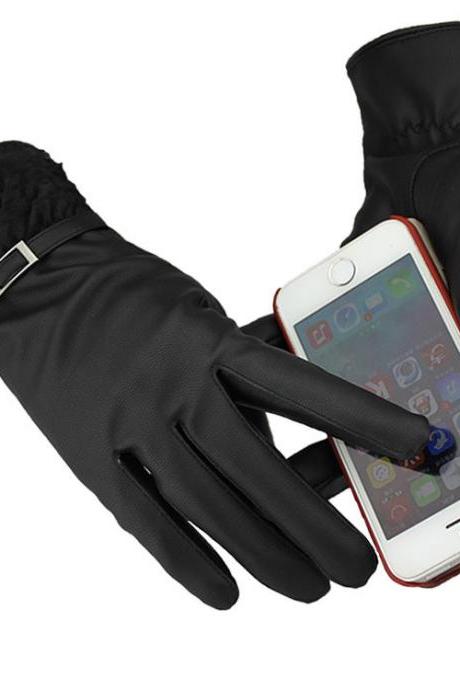 Women Casual PU/Wool Gloves for 2015 winter