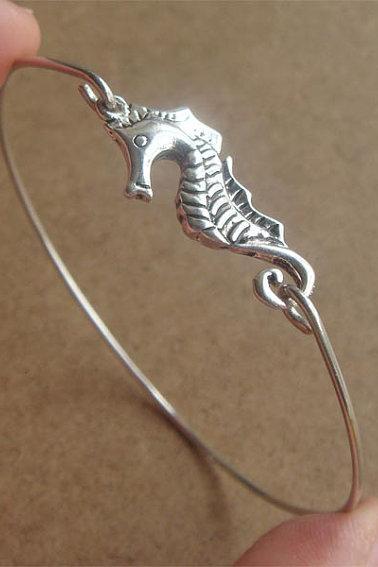 Seahorse Bangle Bracelet