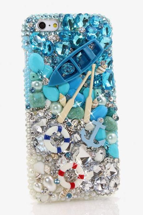 Bling Crystals Phone Case for iPhone 6 / 6s, iPhone 6 / 6s PLUS, iPhone 4, 5, 5S, 5C, Samsung Note 2, Note 3, Note 4, Galaxy S3, S4, S5, S6, S6 Edge, HTC ONE M9 (PADDLE AWAY DESIGN) By LuxAddiction