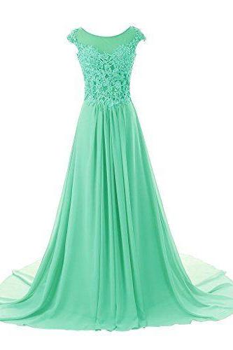Emerald Green Prom Dresses,Princess Prom Dress,Sexy Prom Gown,Long Prom Gown,Elegant Evening Dress,Chiffon Evening Gowns