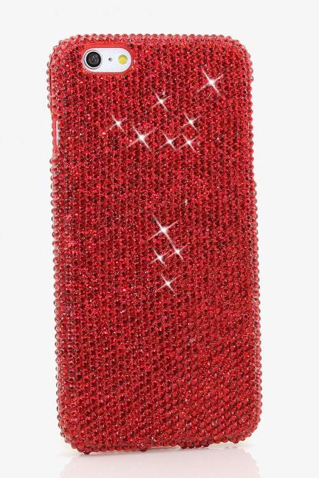 Bling Crystals Phone Case for iPhone 6 / 6s, iPhone 6 / 6s PLUS, iPhone 4, 5, 5S, 5C, Samsung Note 2, Note 3, Note 4, Galaxy S3, S4, S5, S6, S6 Edge, HTC ONE M9 (BRIGHT RED CRYSTALS DESIGN) By LuxAddiction