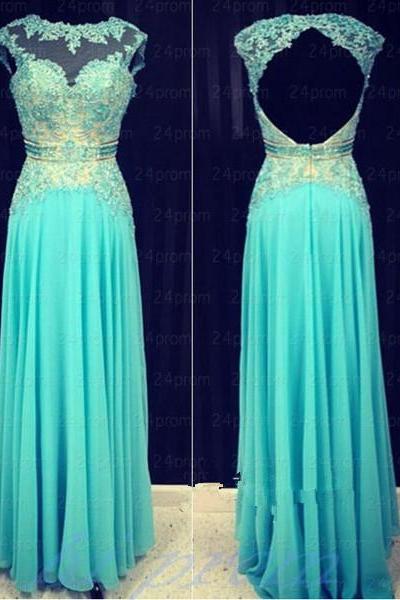 Lace Evening Dress,Blue Evening Gowns,Backless Evening Dresses,Open Back Prom Dresses,Long Prom Gown,Blue Prom Dress,Backless Gowns 