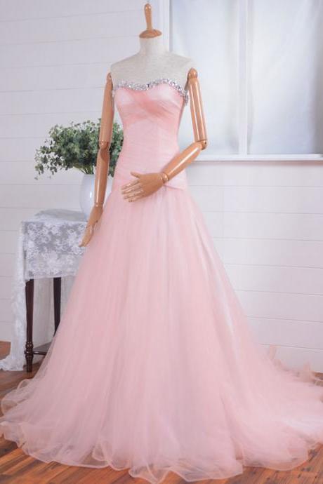 Pd10104 High Quality Prom Dress,a-line Prom Dress,tulle Prom Dress,sweetheart Prom Dress, Beading Prom Dress