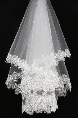  The bride veil bag mail 1.5 meters 3 meters white yarn tail sequins wedding dress accessories wholesale promotion new flowers
