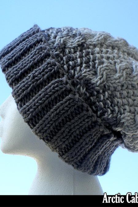 Arctic Cables Slouchy Hat Knitting Pattern