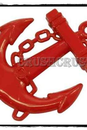  6pcs 39mm RED Anchors Helms Nautical Acrylic CHARM X57