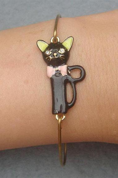 Cat Bangle Bracelet Style 2
