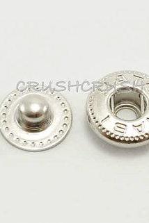  20sets 3/8' Cap - Snap Buttons Fastener Silver - V0210