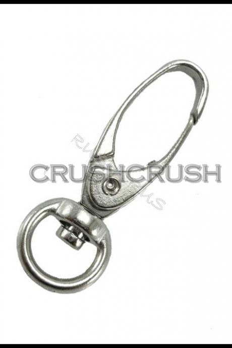  5pcs Silver Trigger Snap Hooks: for Keychains and Craft Making Lobster Swivel Clasps HO1341