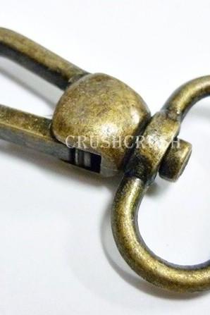  5pcs ANTIQUE BRASS Metal Lobster Swivel Clasps HO332