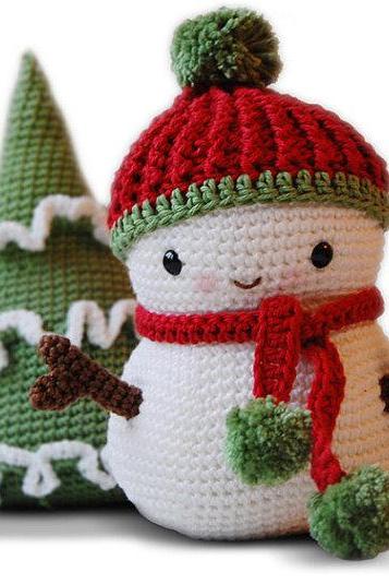 Amigurumi Pattern - Frosty the Snowman and Christmas Tree