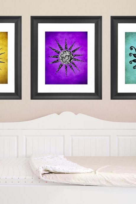 Printable Wall Art Poster Diy - Flower &amp;amp;amp; Sun
