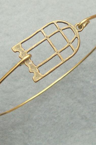 Bird Cage Bangle Bracelet