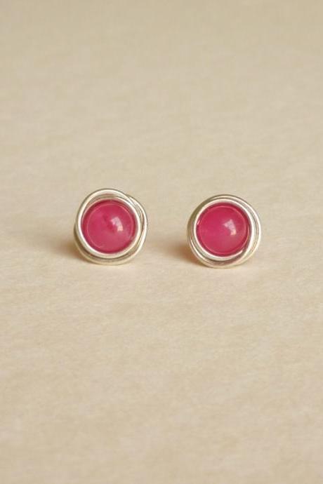 Serendipity Pink Stud Earrings - Gift Under 15