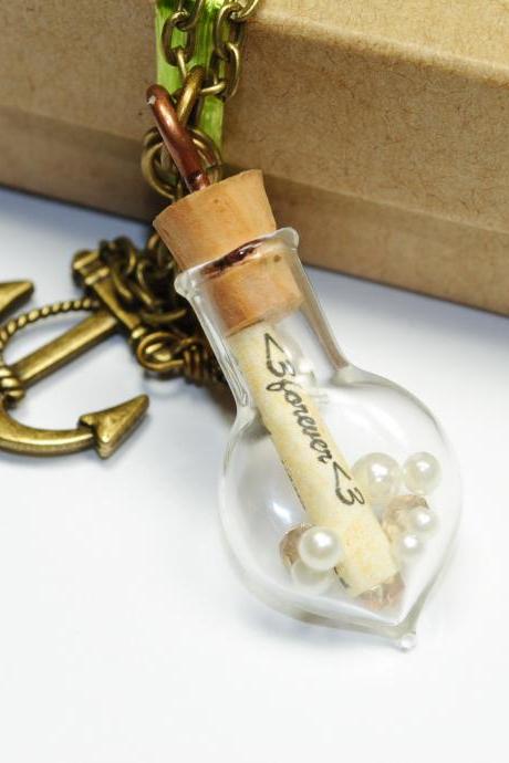 Personalized Message In A Bottle Necklace