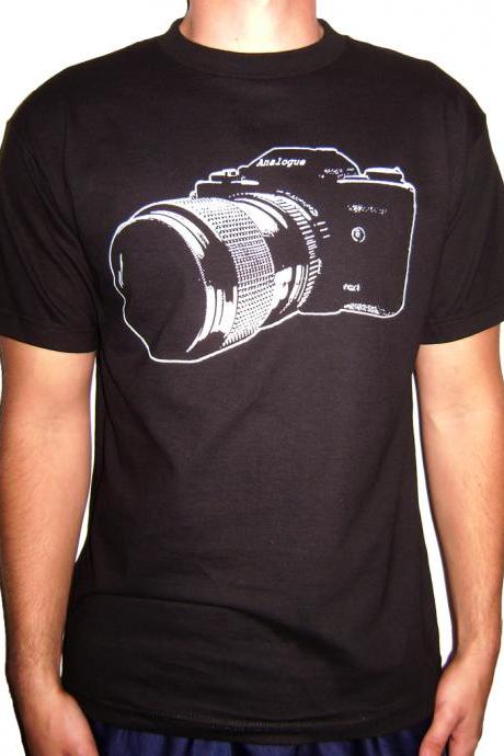 Vintage SLR 35mm Camera Shirt Free Shipping 