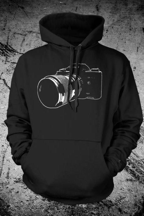 Vintage SLR 35mm Camera Hooded Sweat Shirt Hoodie
