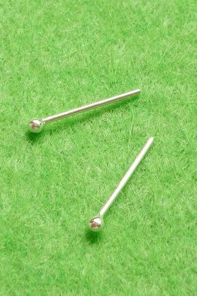 SALE - 1.5 mm Very Tiny Silver Ball Stud Earrings - Cartilage Stud Earrings - Gift under 10