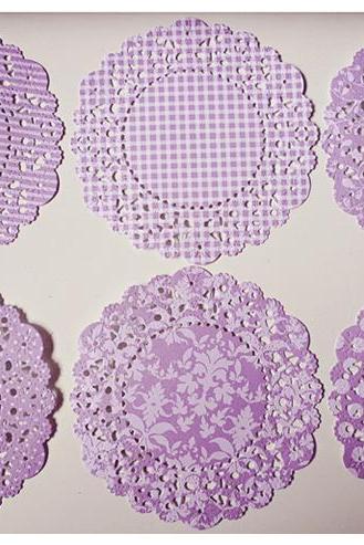 Parisian Lace Doily Winter Wisteria for Scrap booking or card making / pack 