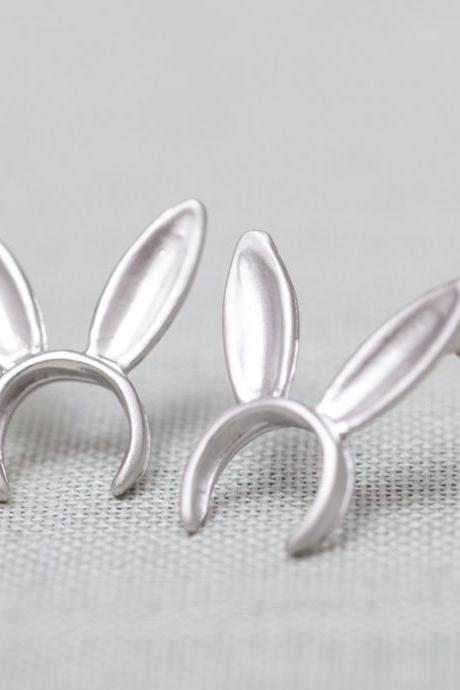 Cute Bunny Earrings in silver