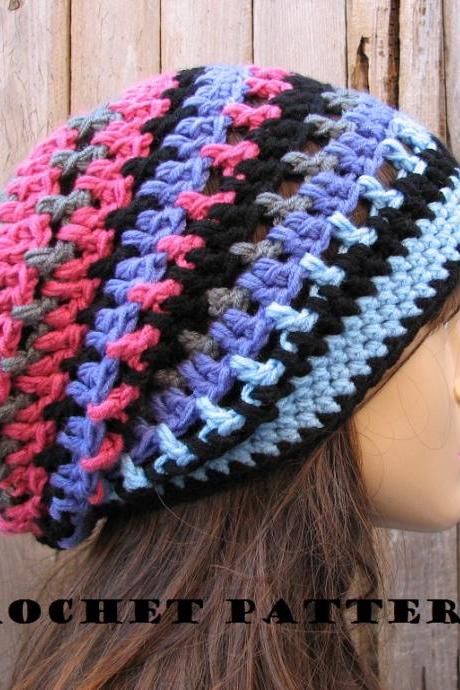 Crochet Hat - Slouchy Hat, Crochet Pattern Pdf,easy, Great For Beginners, Pattern No. 36