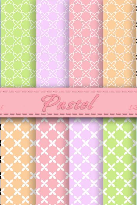 Pastel Digital Scrapbooking Papers Digital Scrapbook Paper Pack Backgrounds For Personal Or Commercial Use