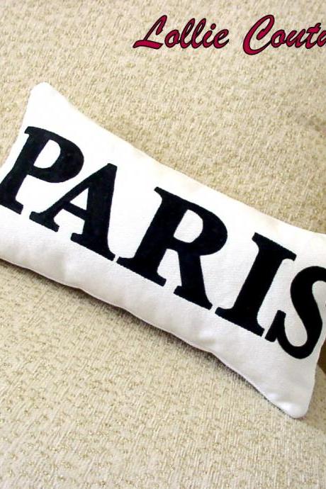Personalized Pillows, LOVE, PARIS, Mrs, Kisses, Home decor, bedroom decor - 6' x 11'