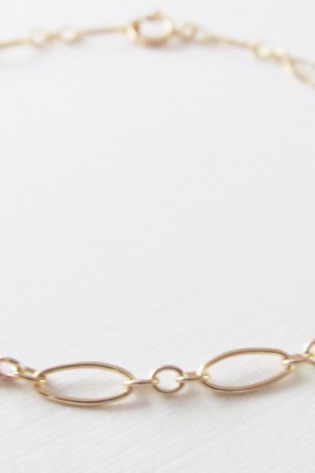 Simple Bracelet, 14kt Gold Filled Bracelet, Gift for Her