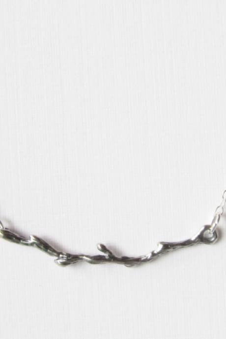 Sterling Silver Branch Necklace, Sterling Silver Necklace