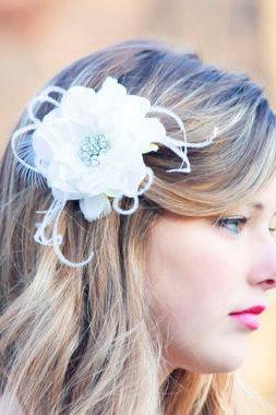 Bridal Flower, Fascinator, Hair Clip, Wedding Flower, bridal hair clip