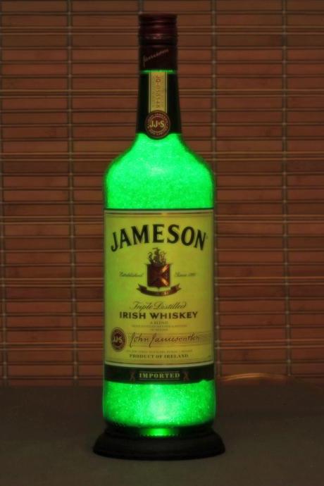 Jameson Irish Whiskey Bottle Lamp Bar Light 11 year LED - Intense Sparkle & Glow St Patricks Day