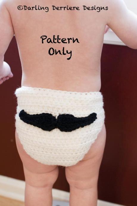 Mustache Diaper Cover Crochet Pattern