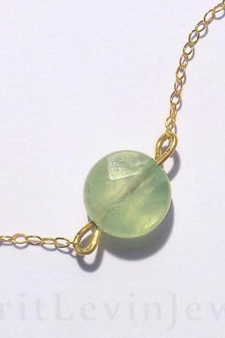 Special SALE, Mint Green, Fluorite, Necklace, Gemstone, Birthstone necklace, single stone, pendant, birthstone pendant, birthday gift