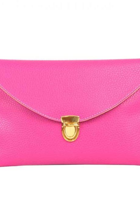 Candy-Coloured Envelope Clutch, Chain Crossbody Bag