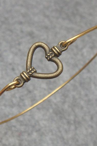 Lovely Heart Bangle Bracelet Style 25