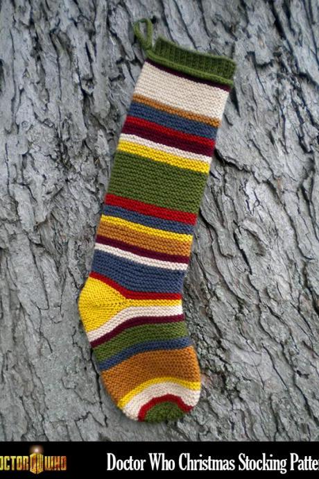 Doctor Who Christmas Stocking Knitting Pattern
