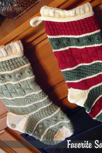 Favorite Sampler Christmas Stocking Knitting Pattern