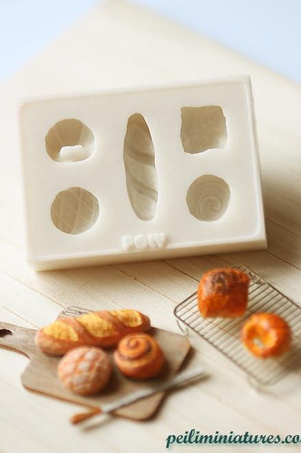 Miniature Clay Mold Push Mold for Dollhouse Miniature French Breads