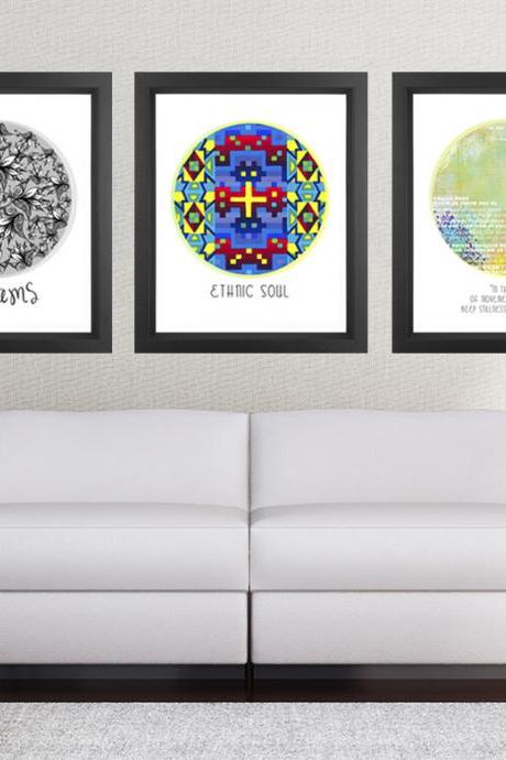 11x14 Set of 3 Discounted Poster Prints - Circle Quotes