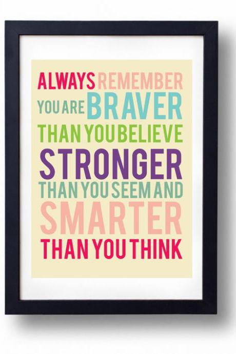 You are Brave- Inspirational Quote-
